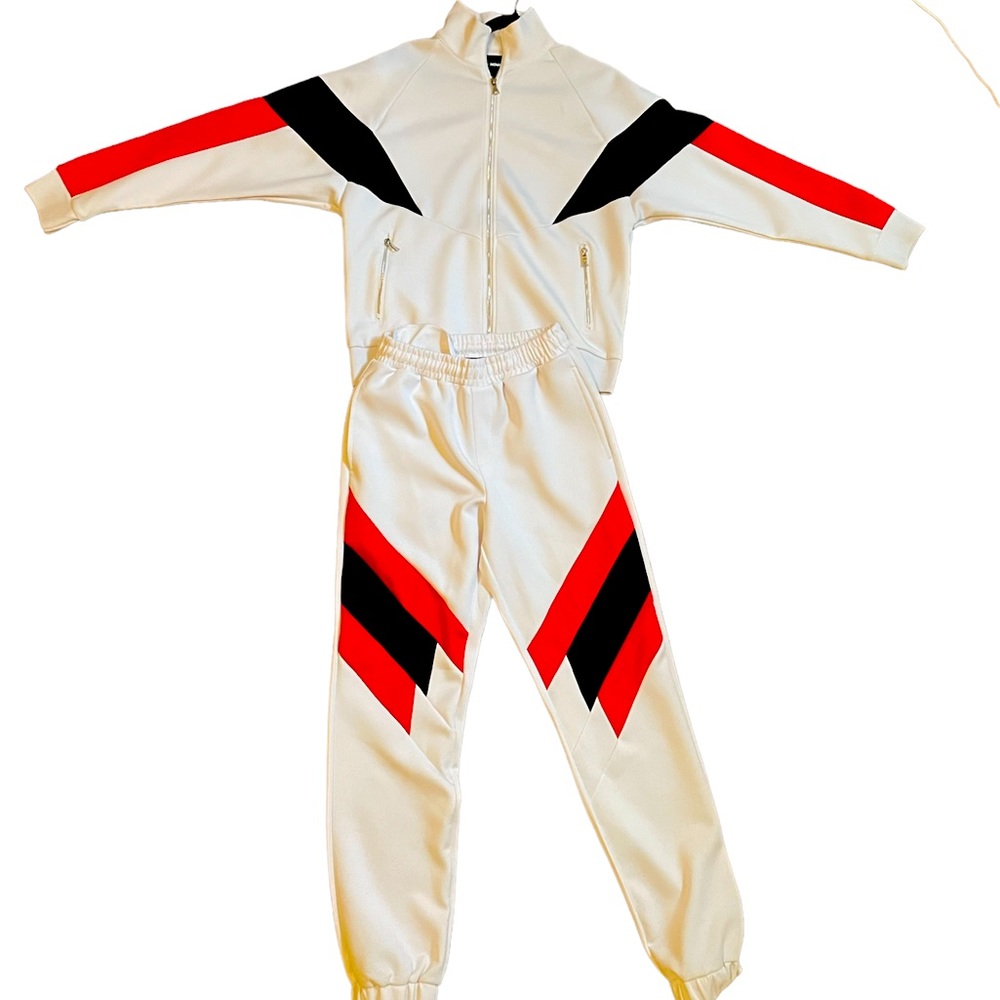 Never Worn white track suit -Cotton